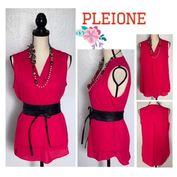 Pleione Tops - PLEIONE ♥️ Sleeveless Hi-Low Shirt Top ♥️ M